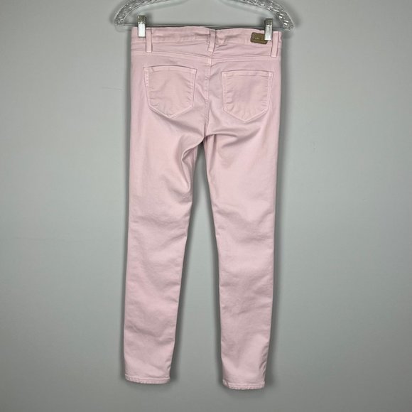 Paige Womens Peg Skinny Jeans Lavender Pink Stretch Premium Denim size 26 - Picture 4 of 10